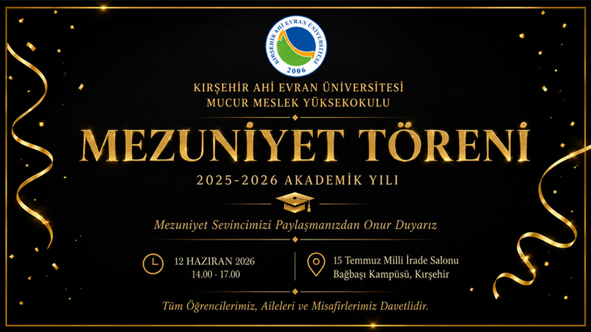 2025-2026 Eğitim Öğretim Yılı Mezuniyet Programı 